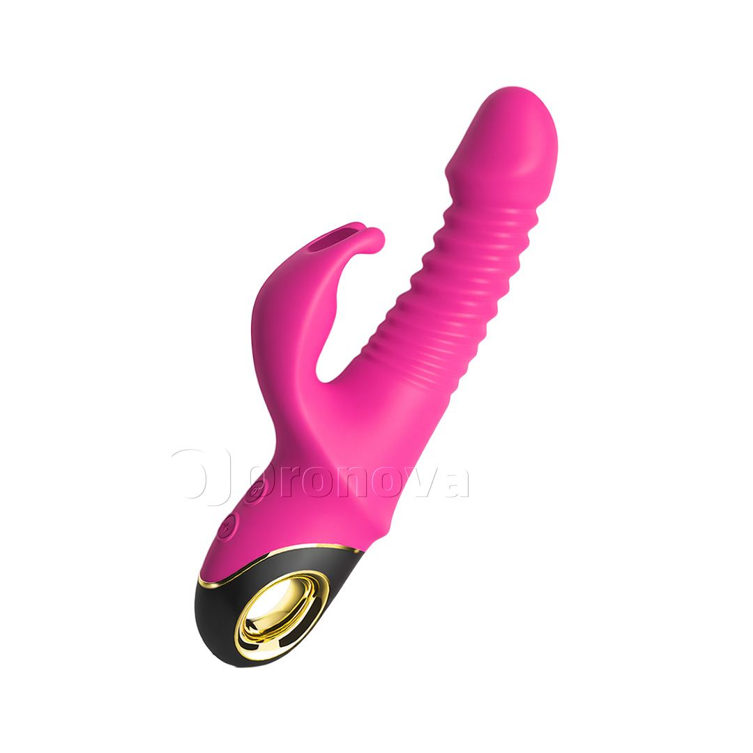 3-in-1-Stoß- und Rotationsvibrator mit 9 Rotationsmodi. Grenzenlose Möglichkeiten.