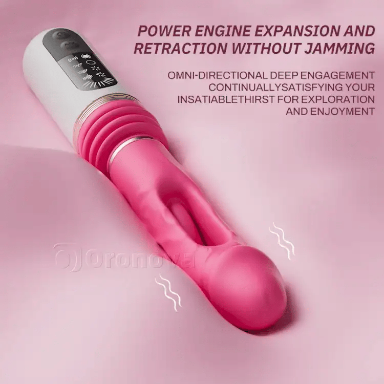 Stoßender Dildo Vibrator mit Klapp- und Vibrationsfunktionen