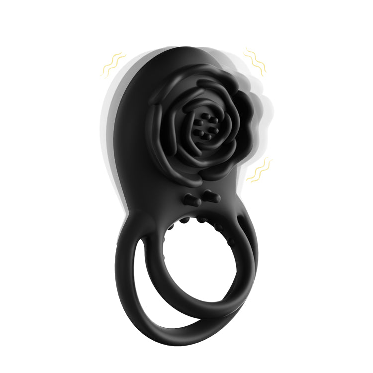 Verzaubernder Rosen-Vibrations-Penisring mit klitoraler Stimulation