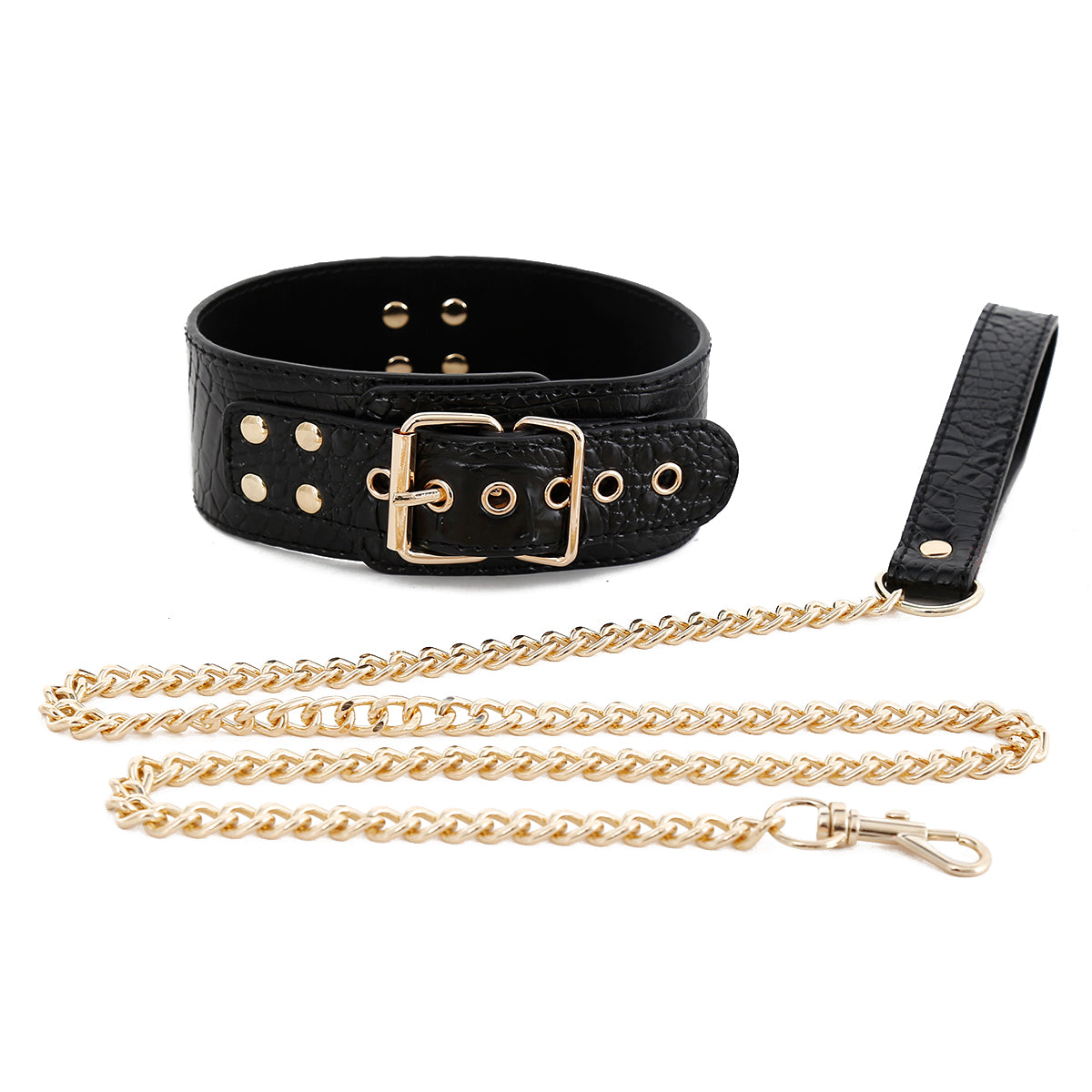 4-teilige PU-Leder BDSM Fesselungs-Set
