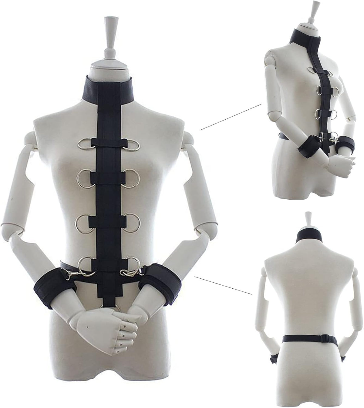 Ultimatives Bondage-Set mit verstellbarem Halsband und Handschellen