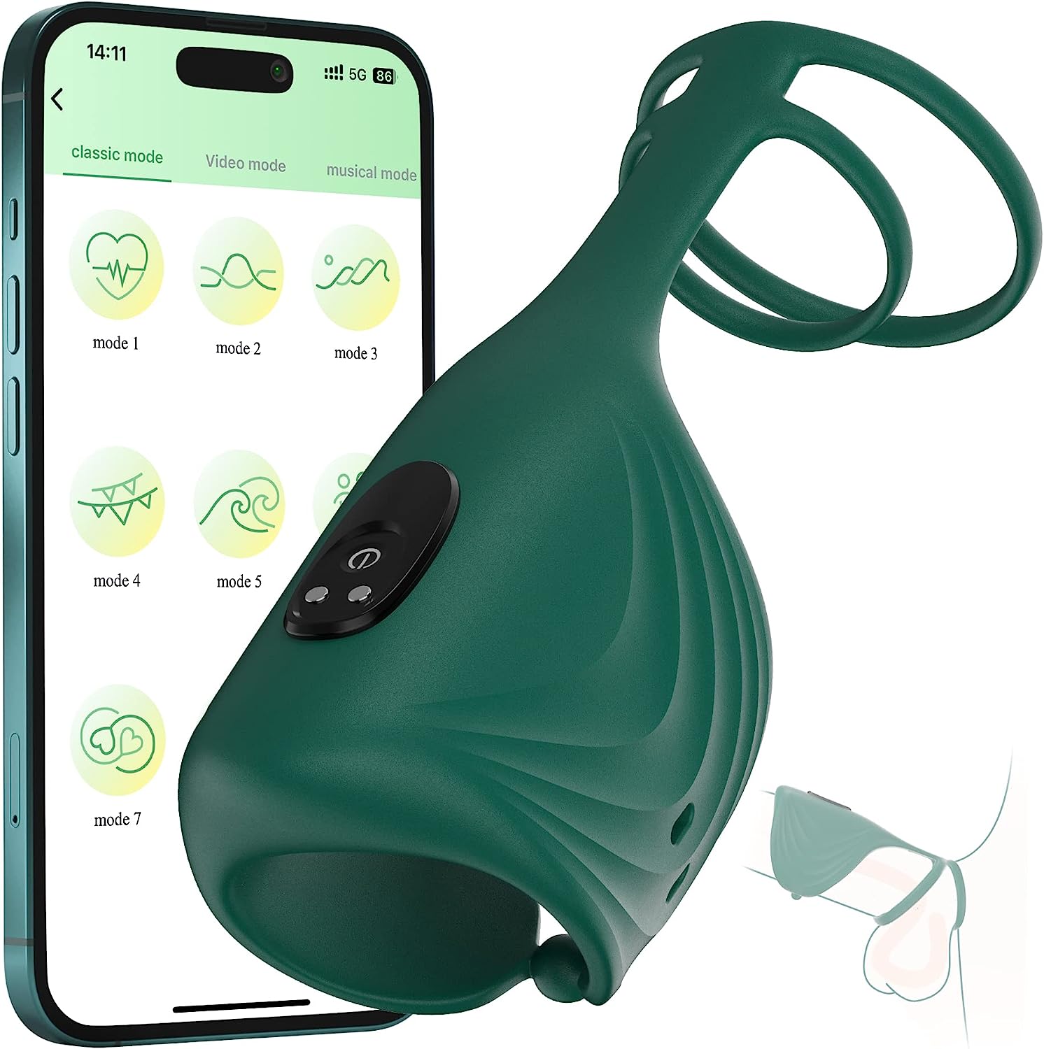 Penis Vibrator - App-gesteuert & Cock Ring