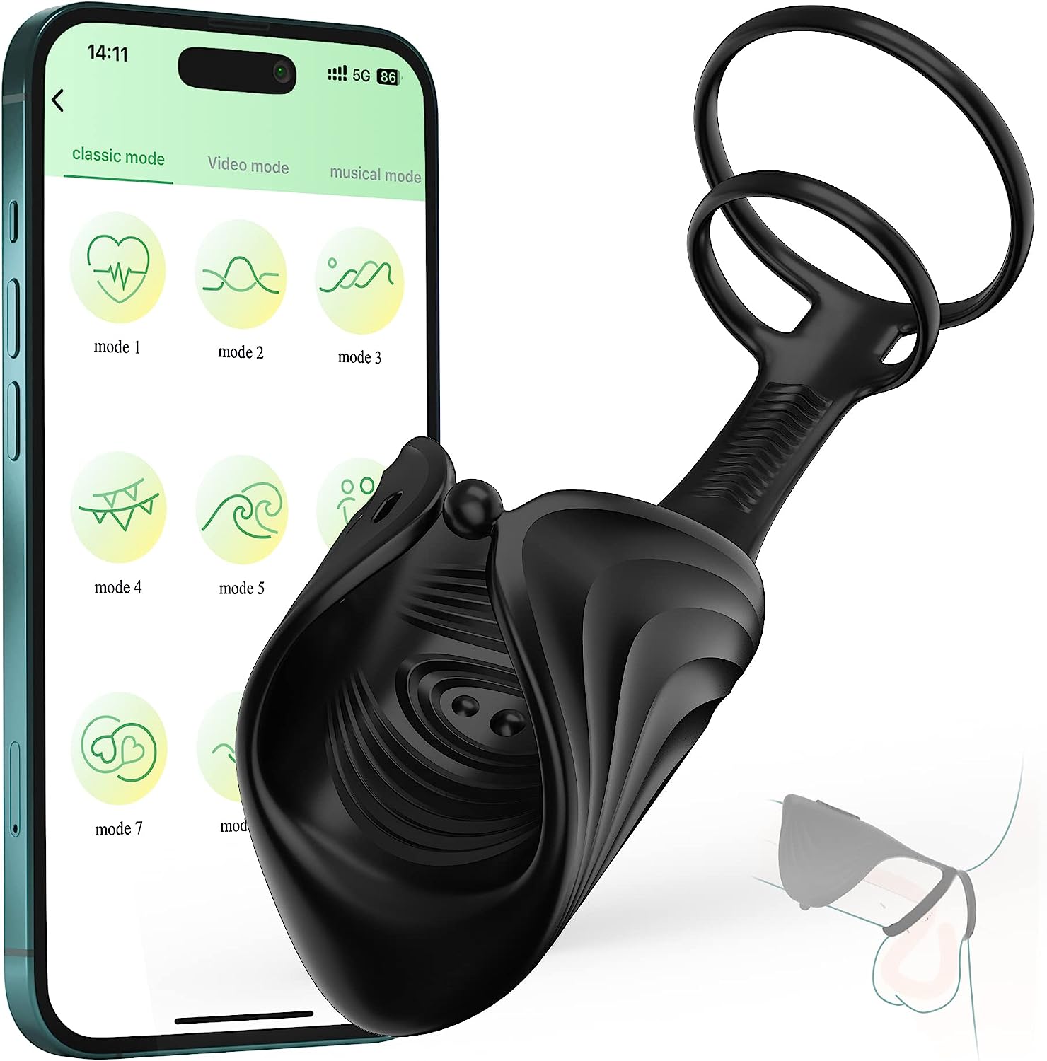 Penis Vibrator - App-gesteuert & Cock Ring
