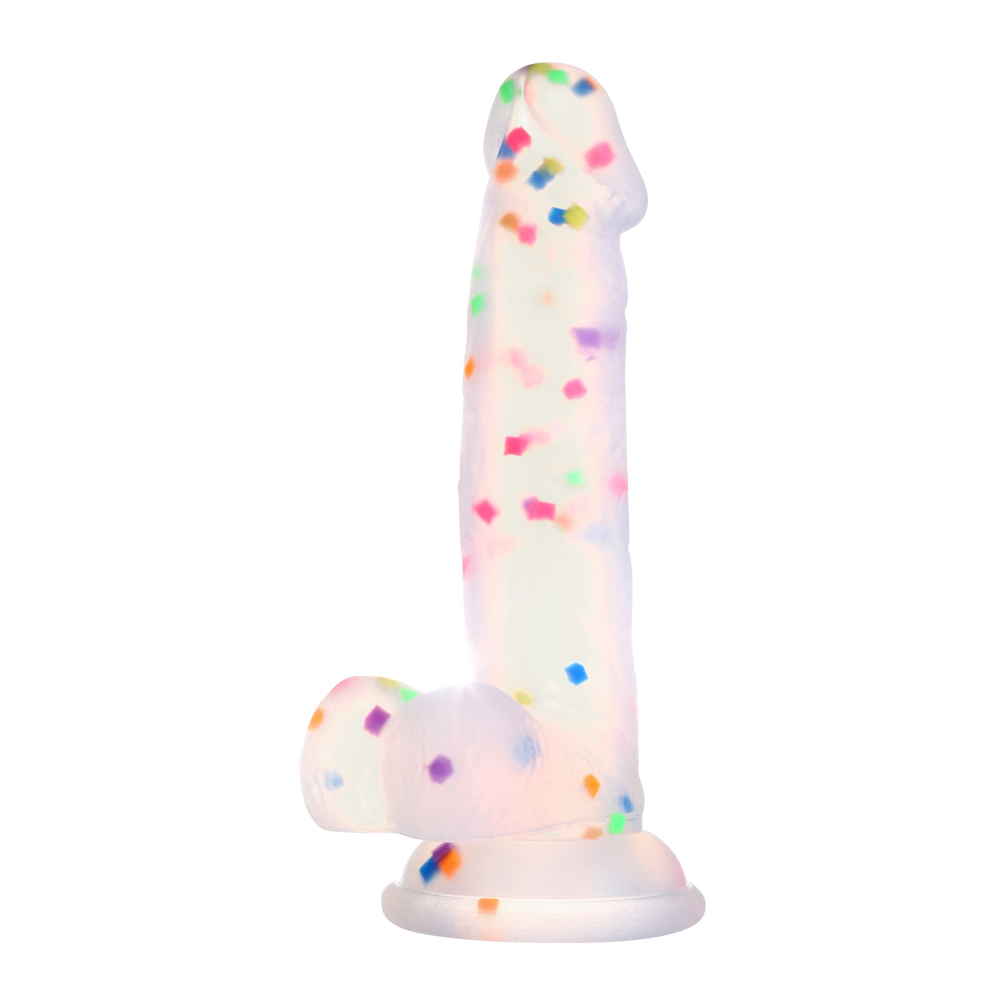 6.5 Inch Konfetti Silikon Dildo mit starkem Saugnapf