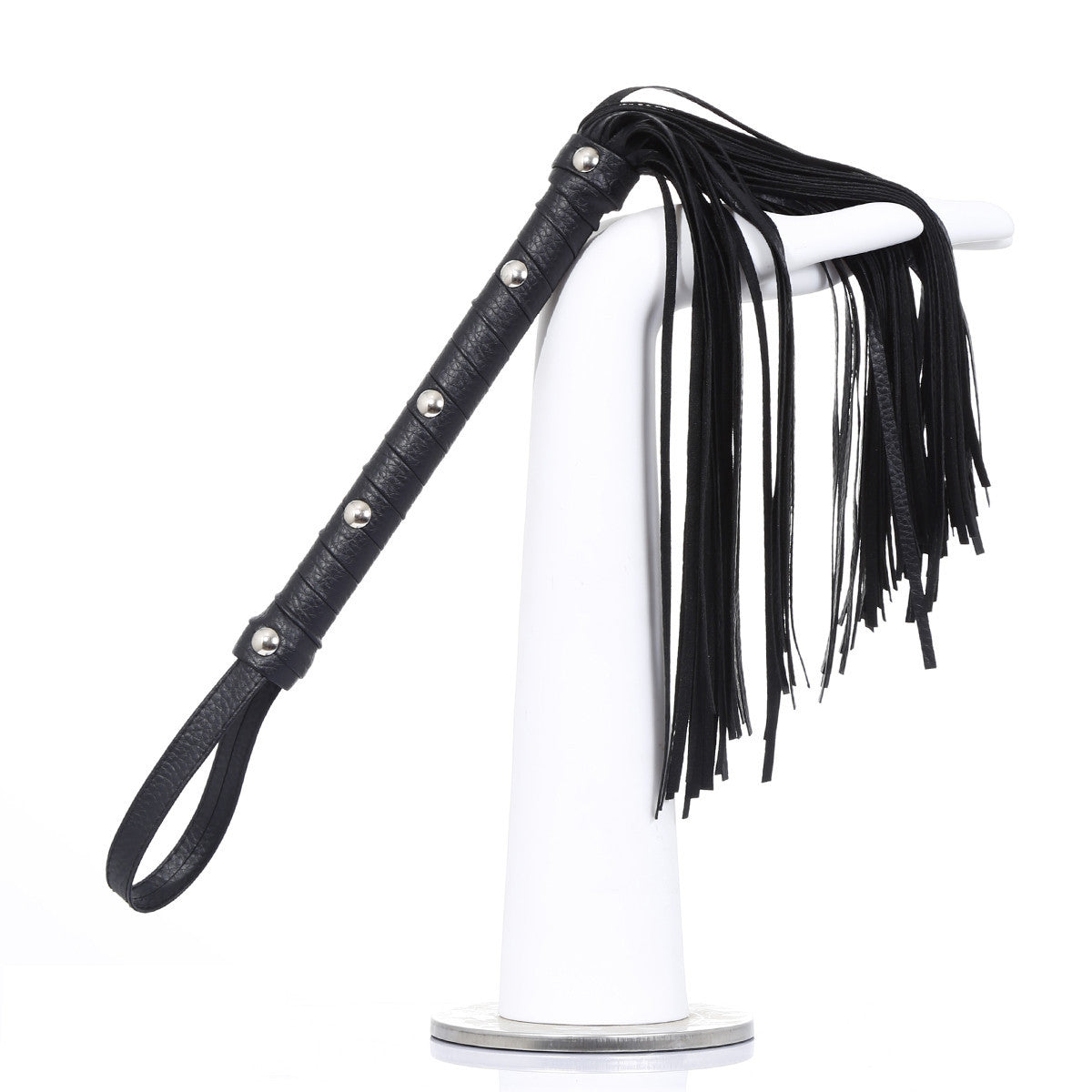 BDSM Lederpeitsche – Spiked Handle Flogger für Frauen & Paare