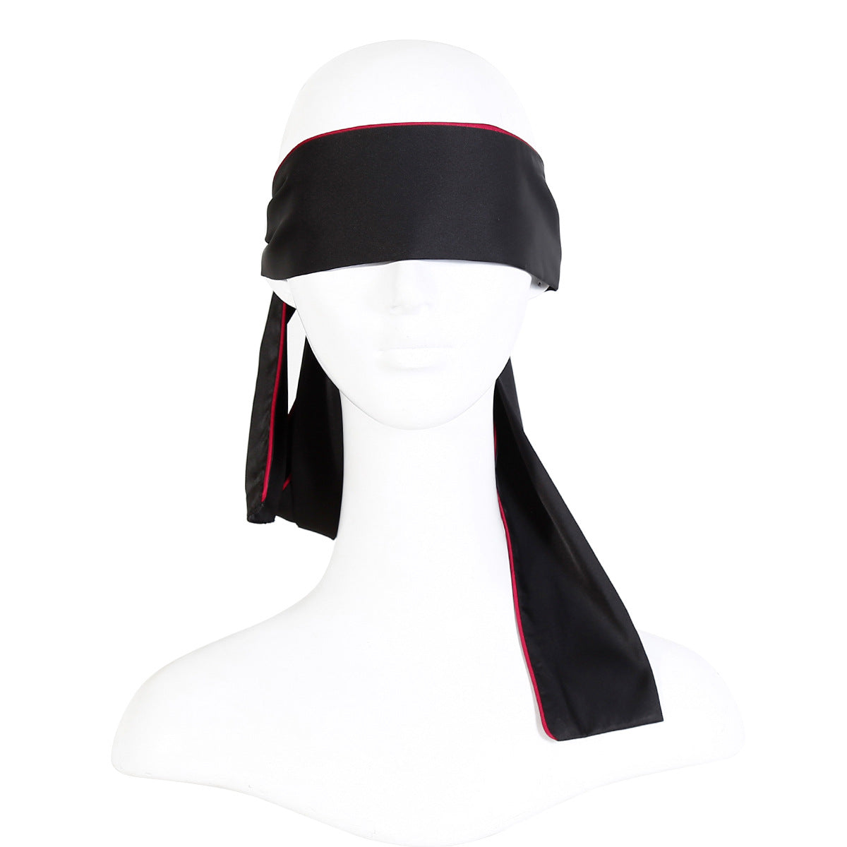 Seidenschwarze Augenmaske für Bondage-Spiel