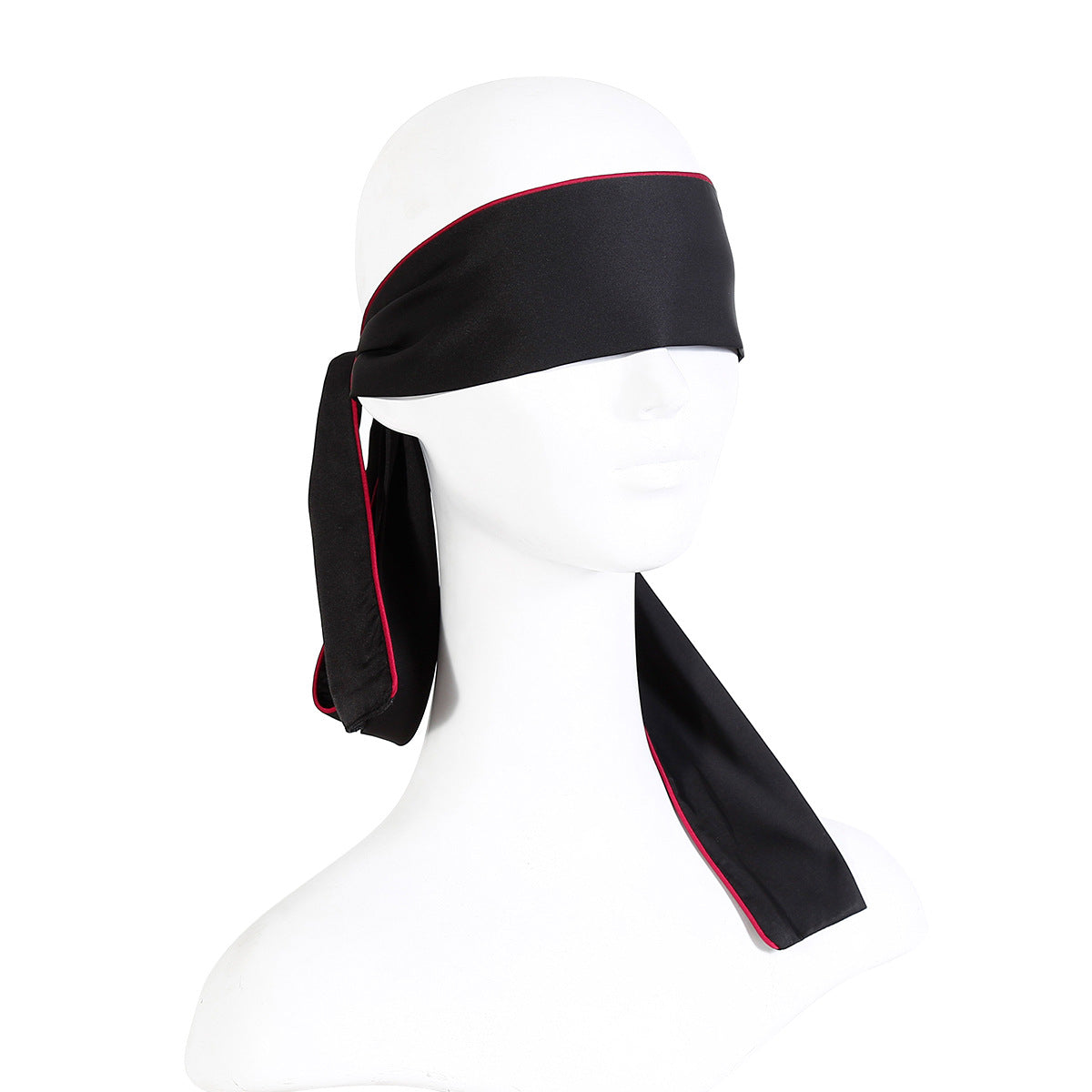 Seidenschwarze Augenmaske für Bondage-Spiel