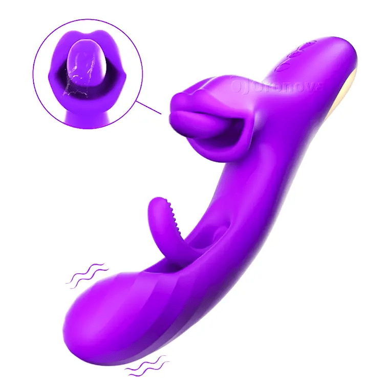 G Spot Zungenleckender Vibrator - Klappend & Rotierend