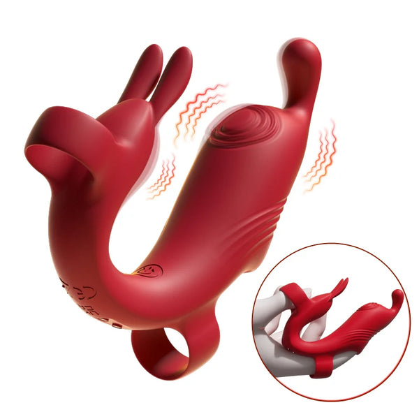 Rabbit Finger Vibrator für Frauen – Klitoris- & Nippelstimulator mit G-Punkt-Massager