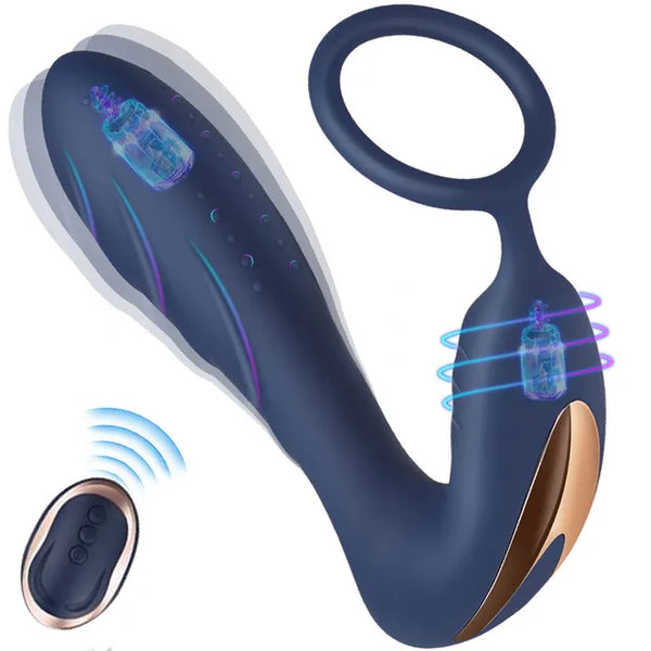 Prostata-Vibrator mit Penisring - Silikon G-Punkt Stimulator