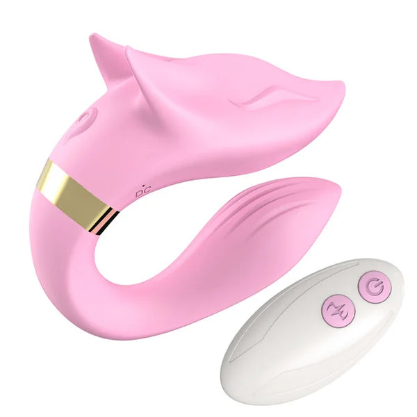 Fernbedienung Vibrator für Frauen mit G-Punkt- und Klitorisstimulation U-förmiges Design