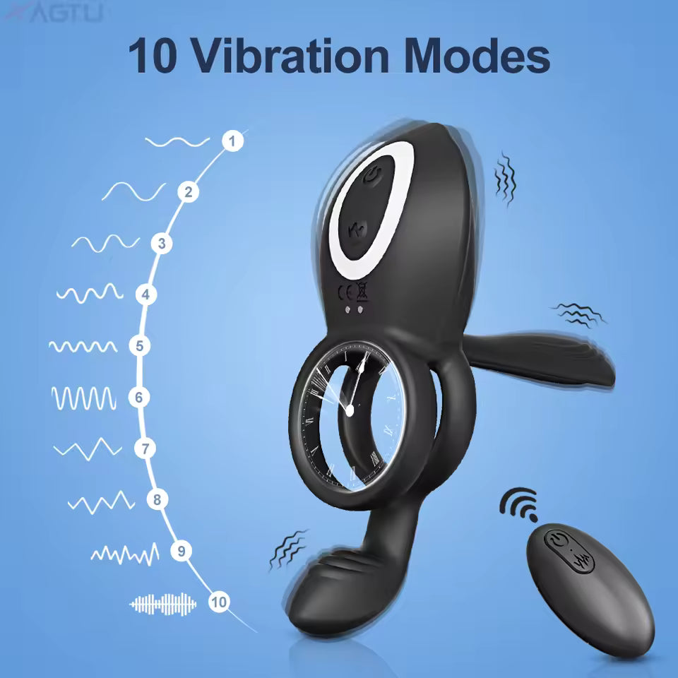 Männliches Sexspielzeug – Vibrations-Penisring, Fernbedienung & G-Punkt-Stimulation