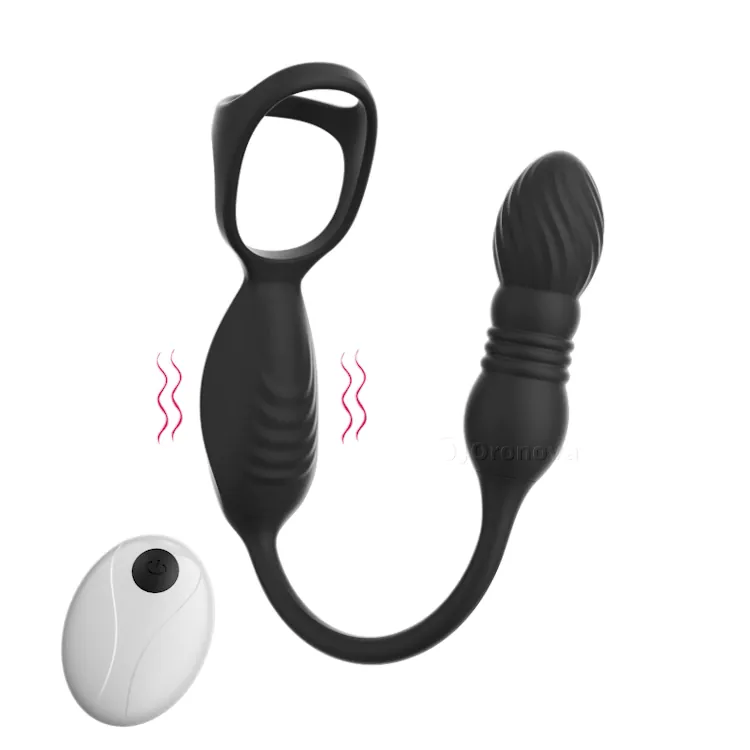Wearable Stoßender Prostatamassager - 10 Vibrationen & Fernbedienung