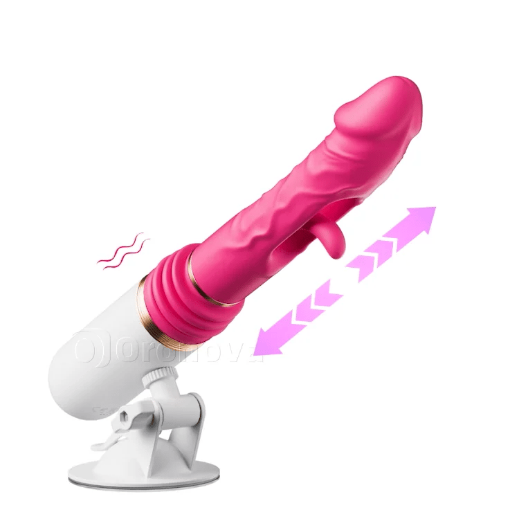 Stoßender Dildo Vibrator mit Klapp- und Vibrationsfunktionen