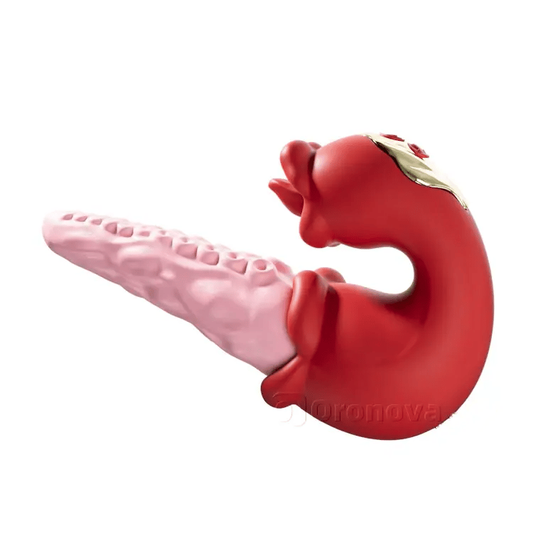 2-in-1 Octopus Vibrator mit Zungenkitzler – 10 Vibrationsmodi