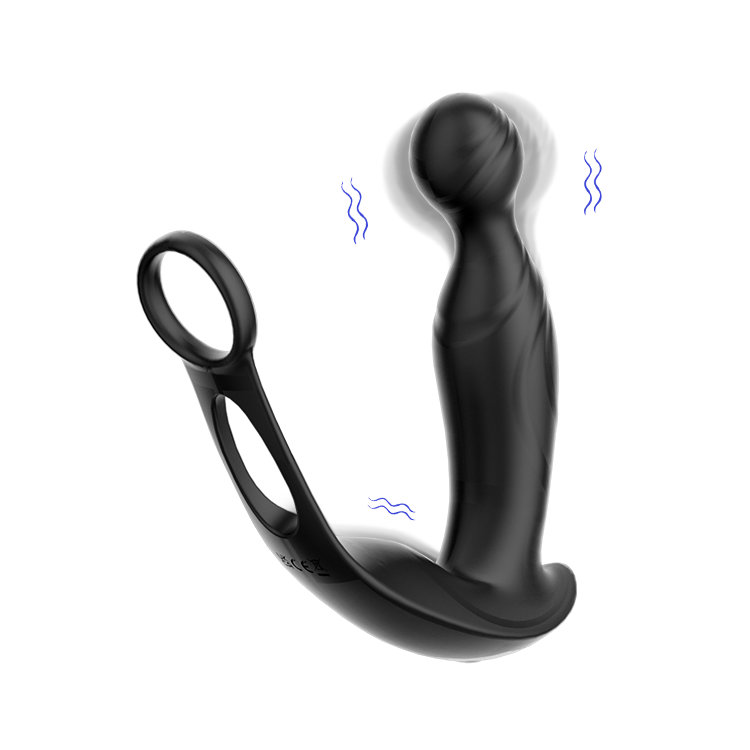 Vibrator für die Prostata mit eingebautem Penisring für gesteigertes Vergnügen