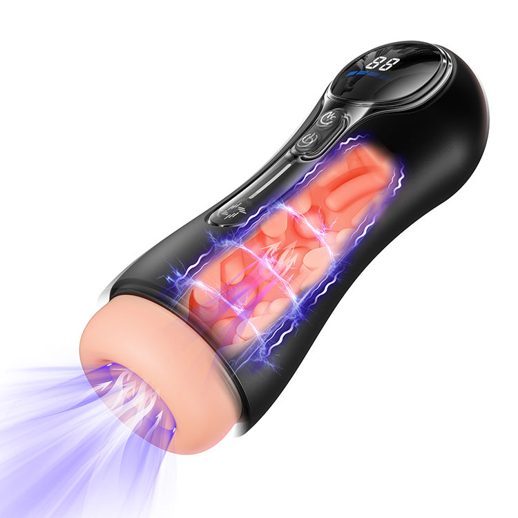 Automatischer männlicher Masturbator – 4 Saugmodi, 9 Vibrationen, LED-Anzeige