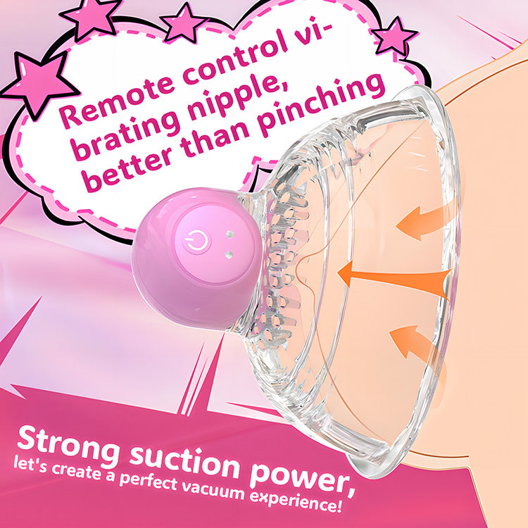 Vakuum-Nippelvibrator mit 10 Vibrationsmodi & kabelloser Fernbedienung