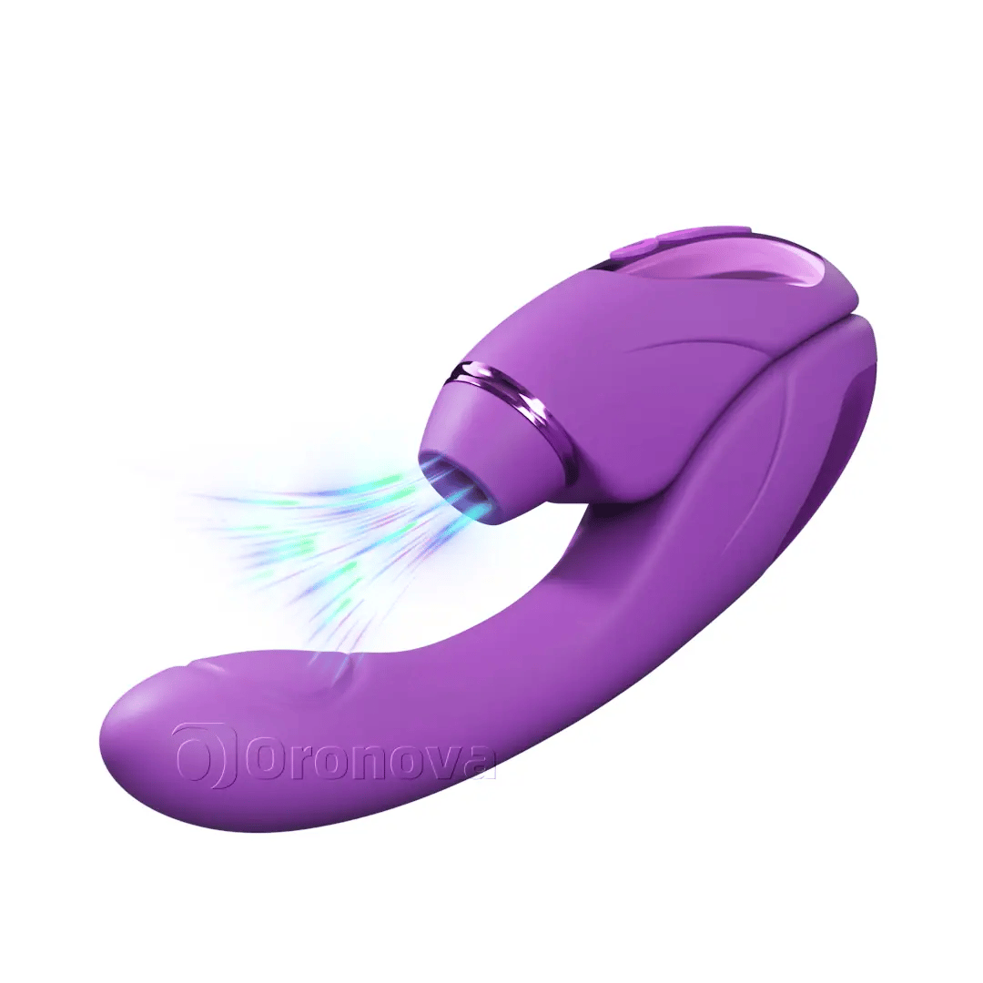 2-in-1-Vibrator mit Doppelfunktion, 10 Vibrationsmodi, 10 Klopfmodi und 4 austauschbaren Aufsätzen