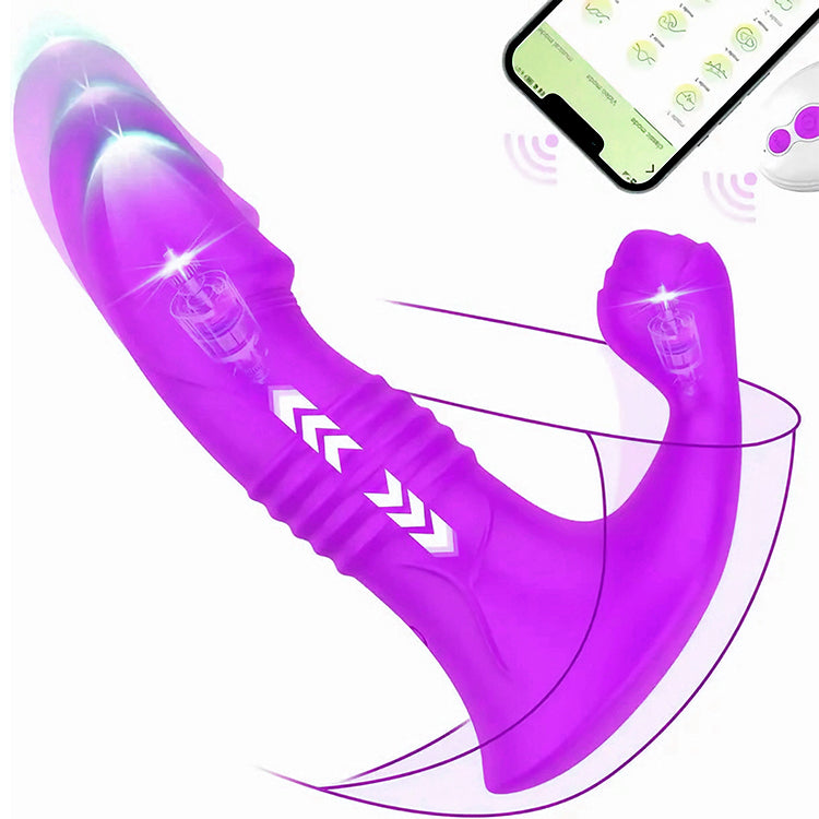 App-gesteuerter stoßender realistischer Vibrator mit Vibration