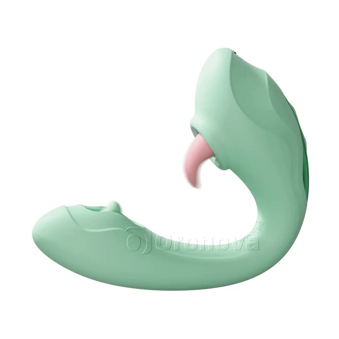 Zunge & Klopfen 2-in-1-Vibrator – Leckende Stimulation der Klitoris, 7 Leck- und 7 Klopfmodi