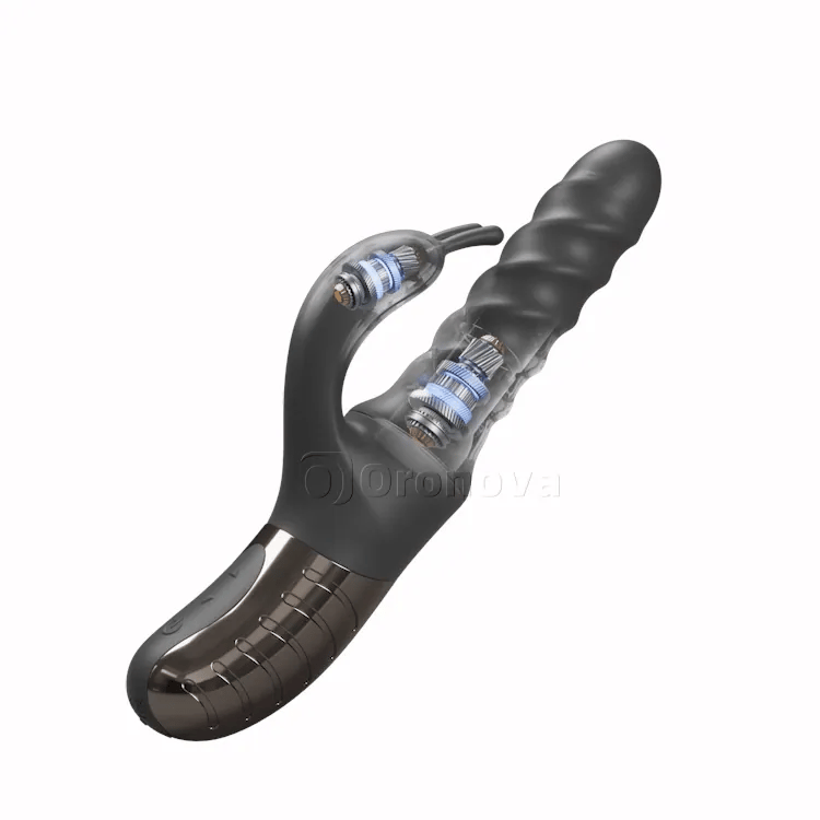 Stoßender 360 °& rotierender Vibrator – Dualmotor G-Punkt & Klitoris Stimulator