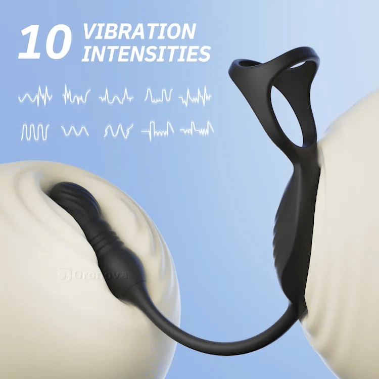 Wearable Stoßender Prostatamassager - 10 Vibrationen & Fernbedienung