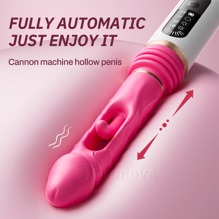 Stoßender Dildo Vibrator mit Klapp- und Vibrationsfunktionen