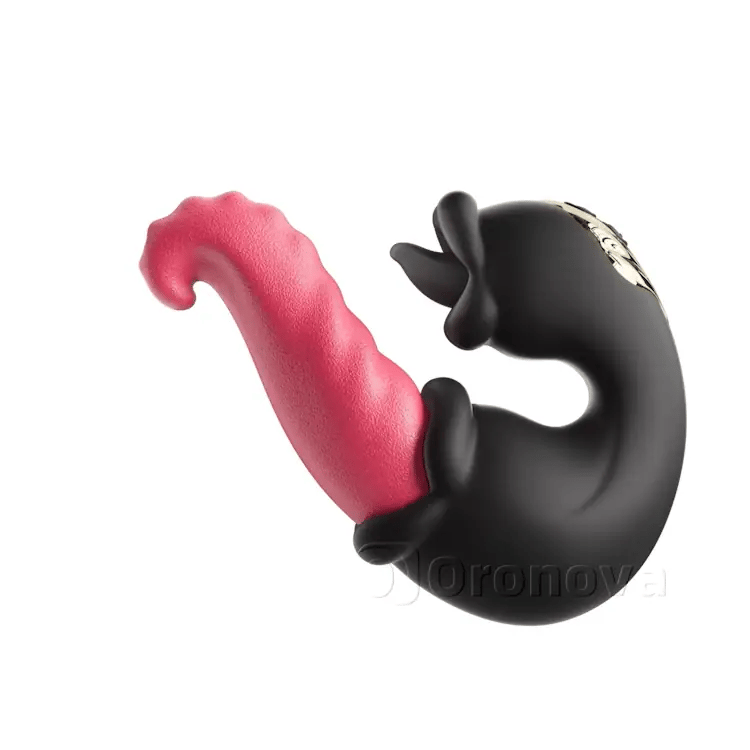 Dual Rose Vibrator mit stoßender Welle und leckender Zunge