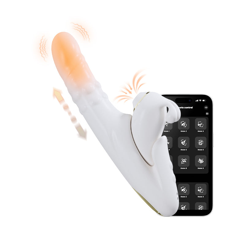 2-in-1 abnehmbarer Saug- und Stoßvibrator mit App-Steuerung