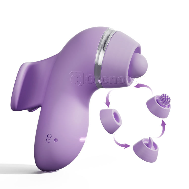 4-in-1 Multifunktionsvibrator | Klappen, Lecken, Bürsten & Saugvergnügen