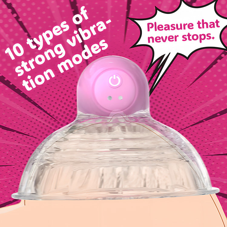 Vakuum-Nippelvibrator mit 10 Vibrationsmodi & kabelloser Fernbedienung