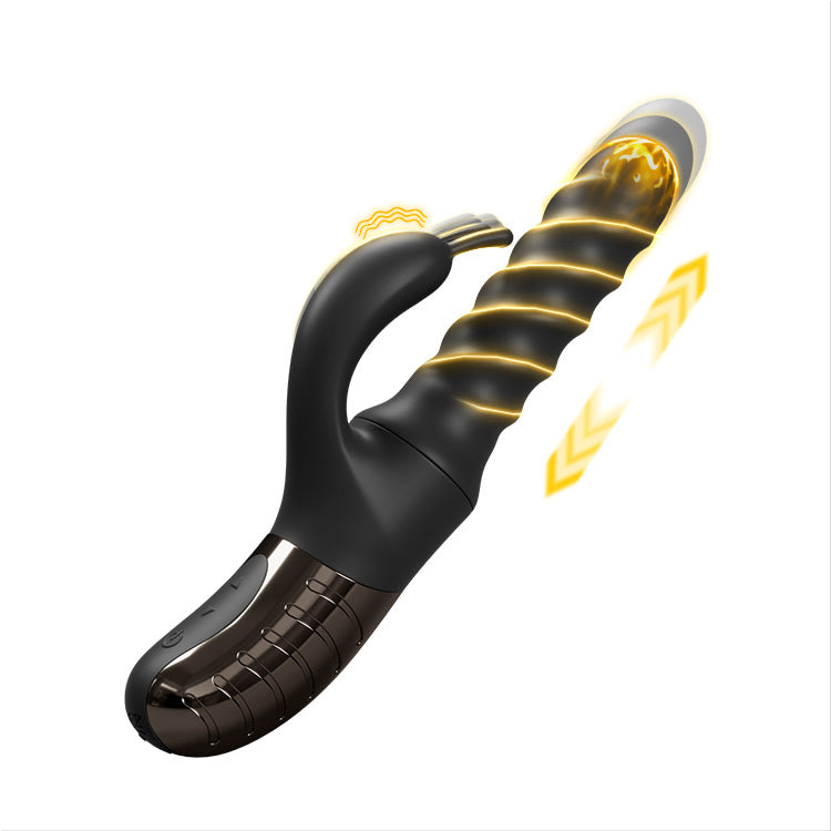 Stoßender 360 °& rotierender Vibrator – Dualmotor G-Punkt & Klitoris Stimulator