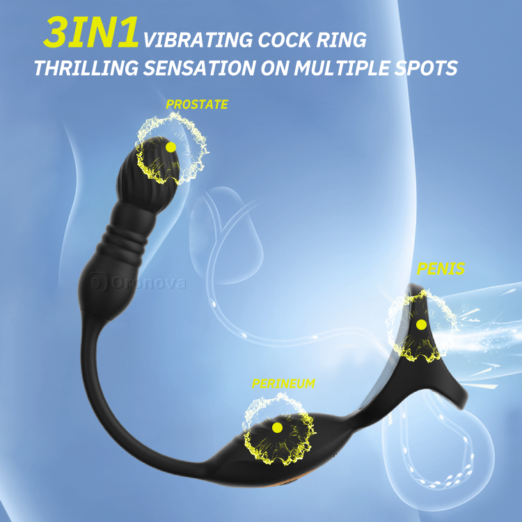 Wearable Stoßender Prostatamassager - 10 Vibrationen & Fernbedienung