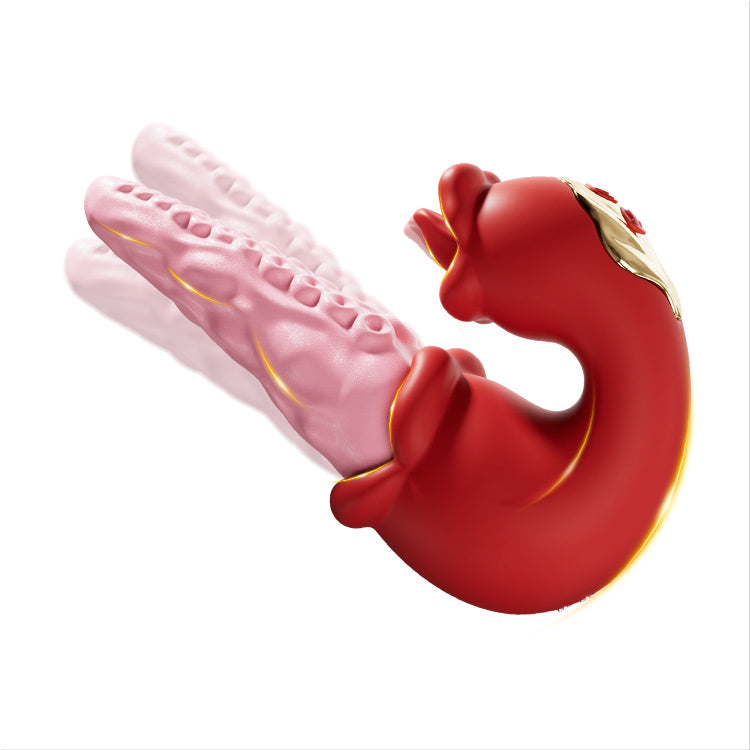 2-in-1 Oktopus Vibrator mit Zungenreiz – 10 Vibrationsmodi