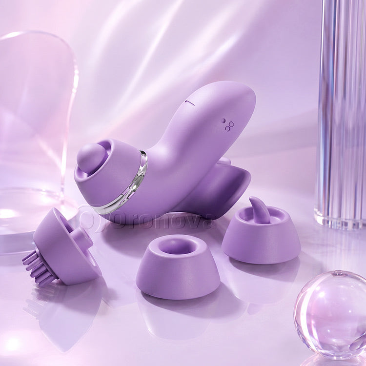 4-in-1 Multifunktionsvibrator | Klappen, Lecken, Bürsten & Saugvergnügen