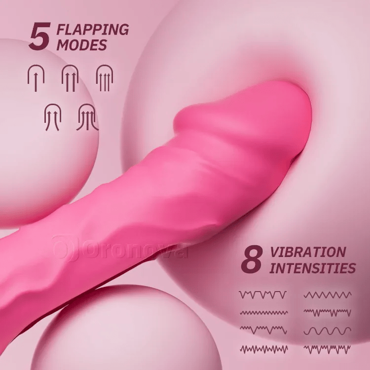 Stoßender Dildo Vibrator mit Klapp- und Vibrationsfunktionen