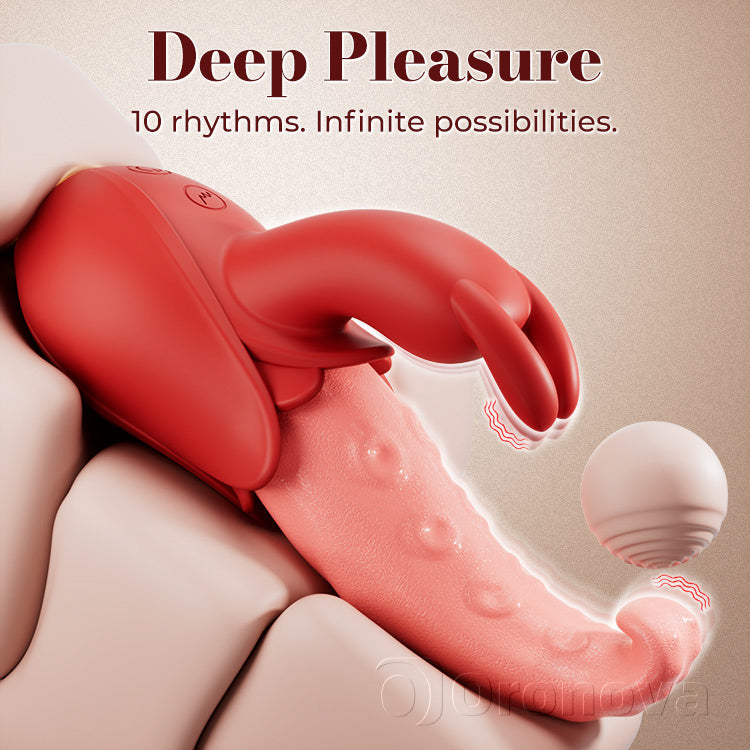 Zungenvibrator 10 Modi, doppelte Punktstimulation, geräuschloses Design