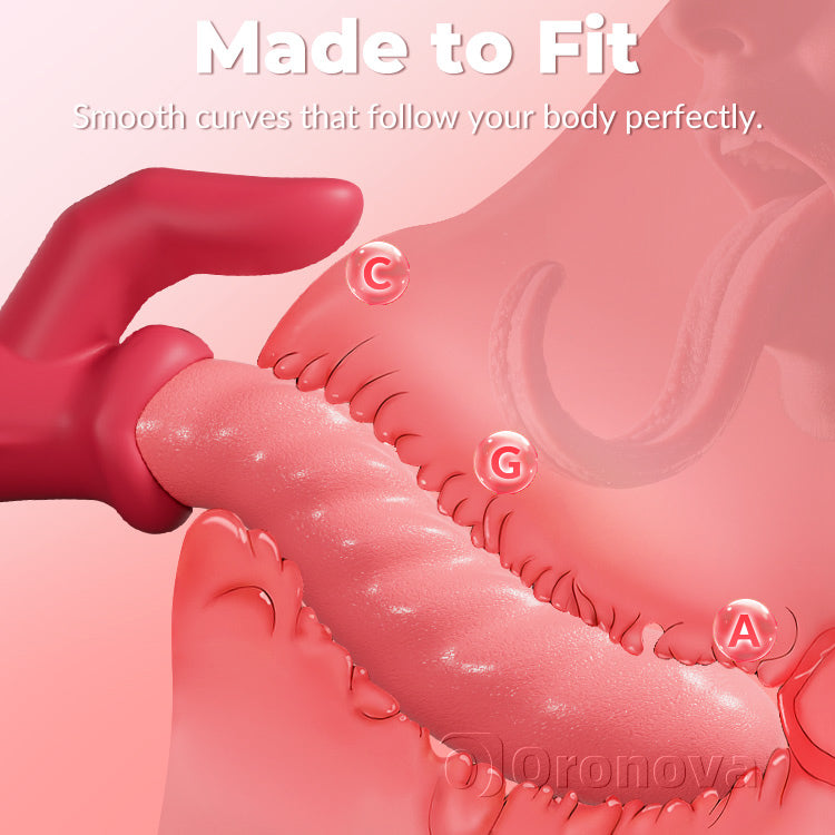 Peristaltischer Stoßvibrator – Drehend, Klitorale Stimulation, Wasserdicht