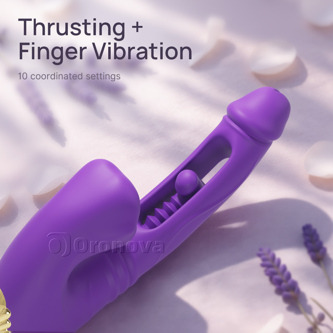Hohlvibrator mit Stoßfunktion, Fingerspitzenvibration, Kopfvibration und Biss-Lippen-Stimulation