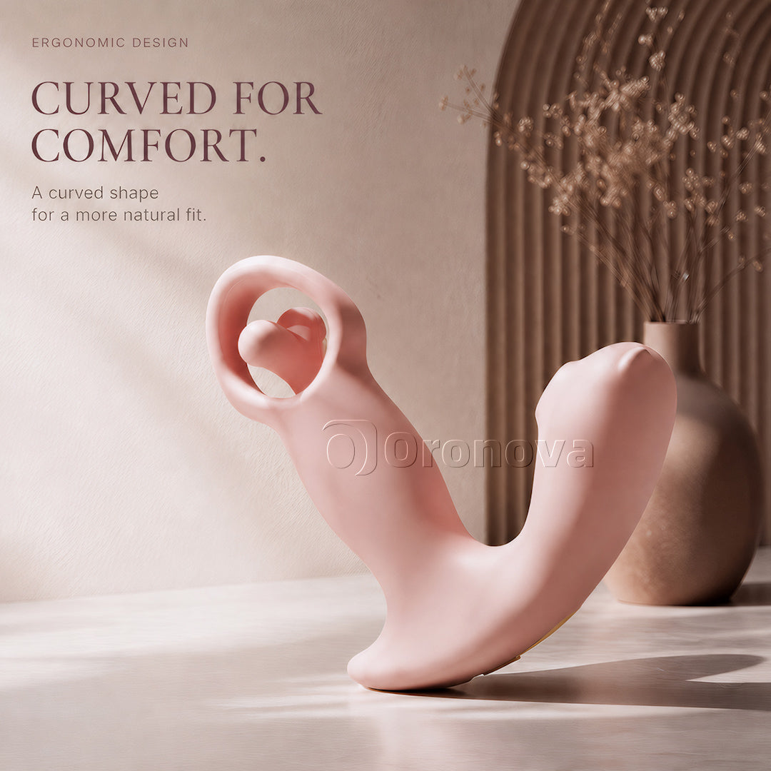 Drei-in-einem-Smart-APP-Rotations-, Vibrations-, Luftstrom- und Impuls-Vibrator