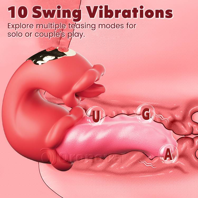 Twin Rose Thrusting G Spot Vibrator - Zungenkitzel & Vibration