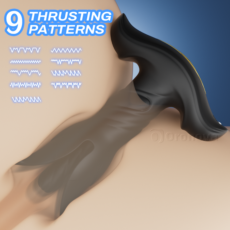 Fernbedienbarer erweiterbarer Analplug mit 9 Vibrations- und Stoßmodi