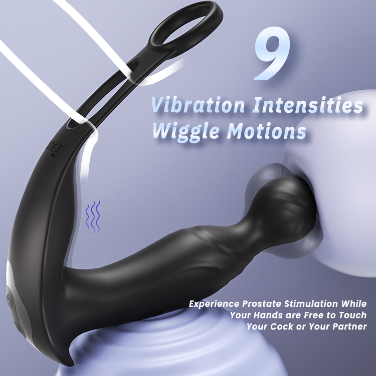 Vibrator für die Prostata mit eingebautem Penisring für gesteigertes Vergnügen