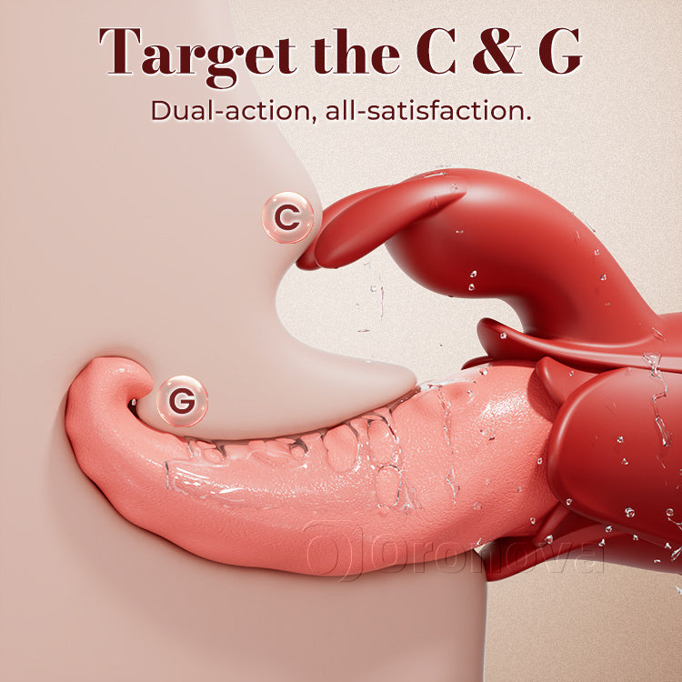 Zungenvibrator 10 Modi, doppelte Punktstimulation, geräuschloses Design