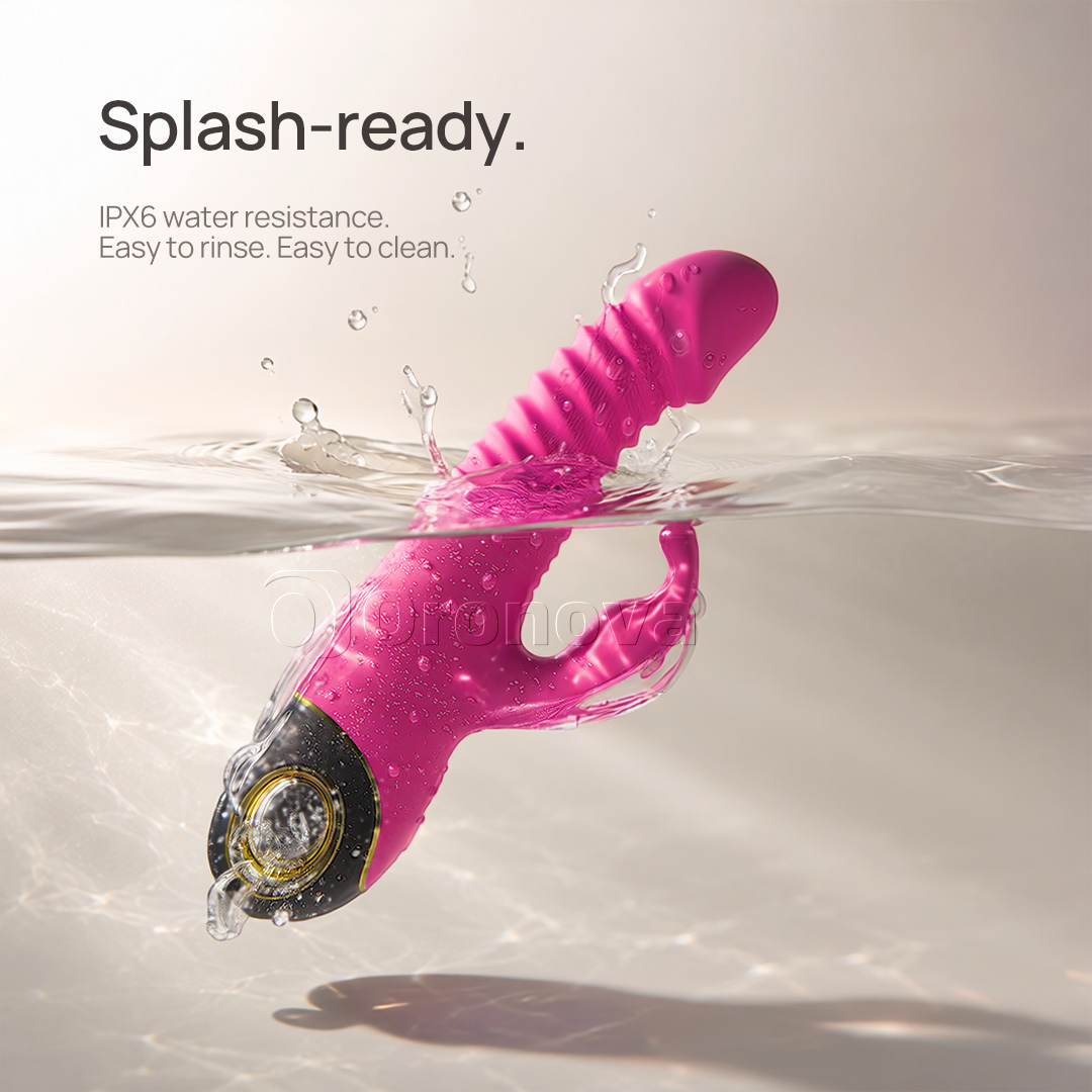 3-in-1-Stoß- und Rotationsvibrator mit 9 Rotationsmodi. Grenzenlose Möglichkeiten.