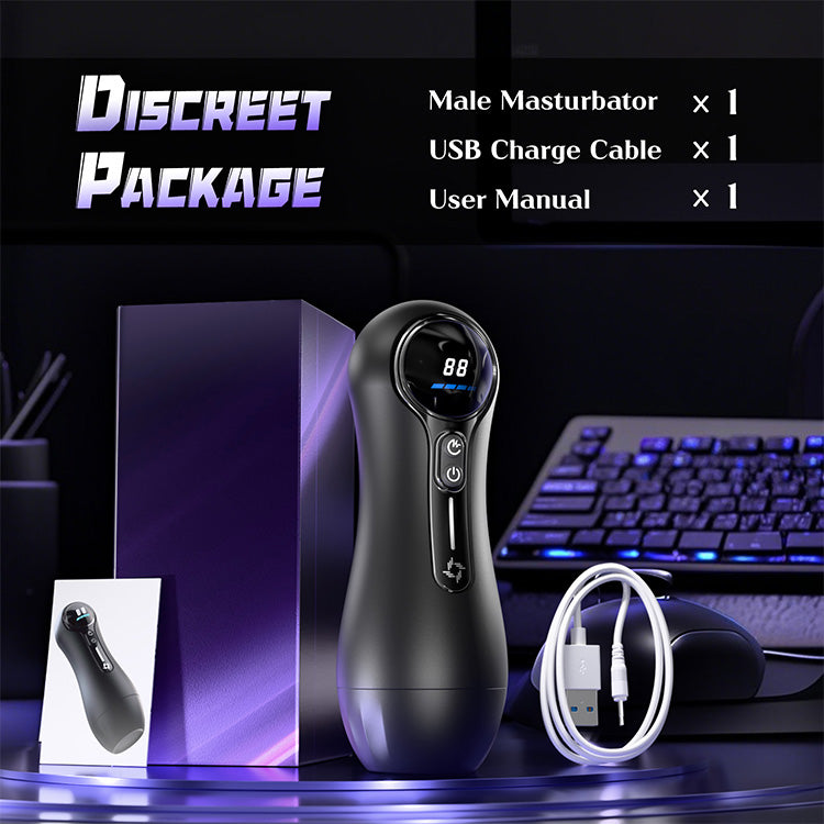 Automatischer männlicher Masturbator – 4 Saugmodi, 9 Vibrationen, LED-Anzeige