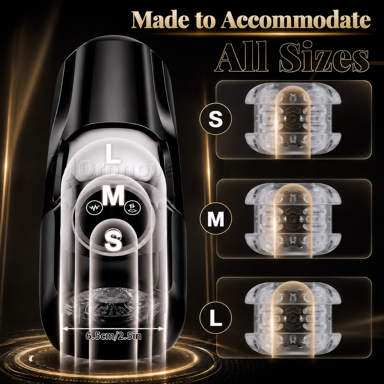 3-in-1-Masturbator für Männer, 10 Vibrations-, 10 Stoß- und 10 Druckmodi – frei umschaltbar.