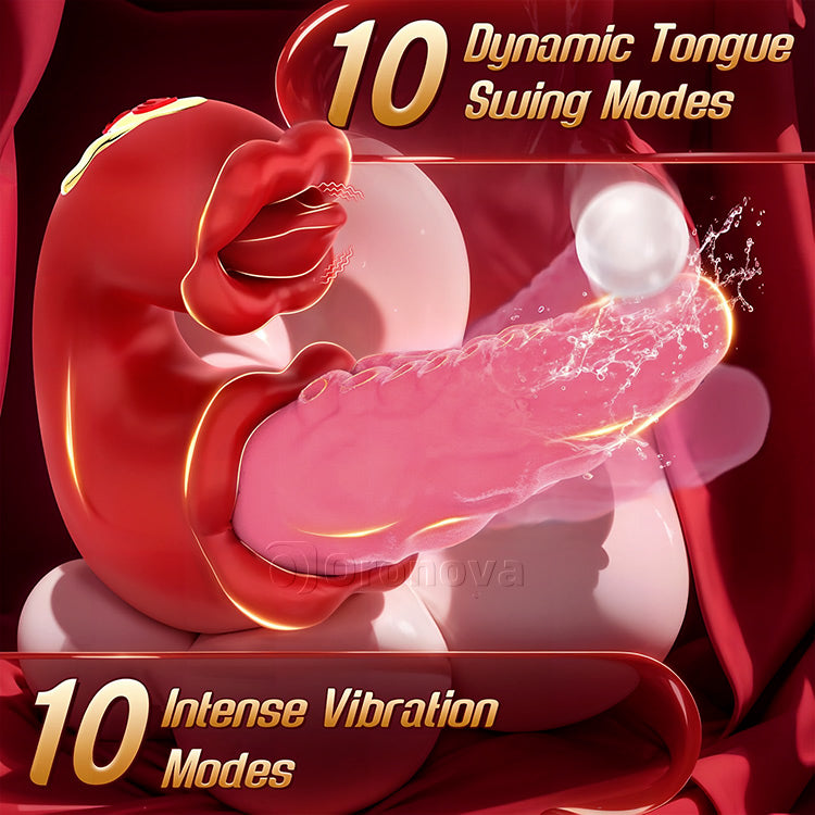 2-in-1 Oktopus Vibrator mit Zungenreiz – 10 Vibrationsmodi