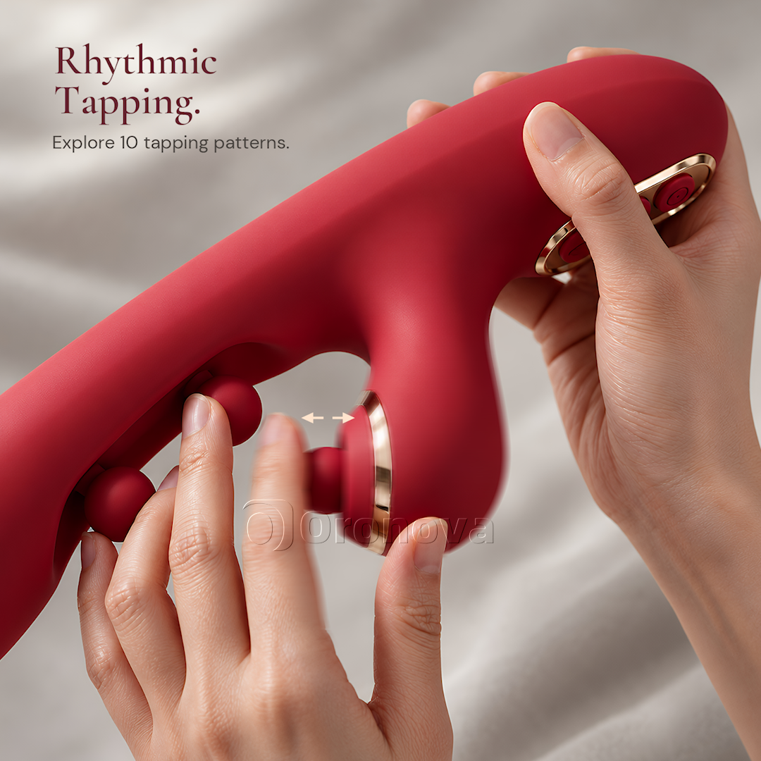 3-in-1-Vibrationsstab mit Doppelball-Kneifen und rhythmischem Klopfen | 3 Funktionen, unabhängig steuerbar